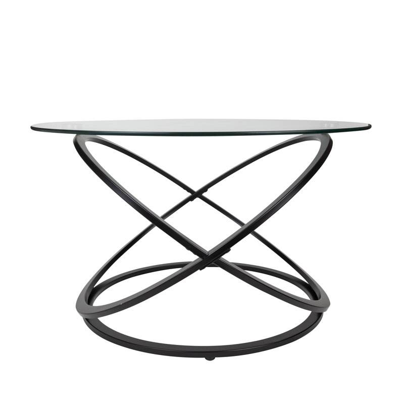 Etta Avenue™ Dimitri Galaxy Tempered Glass Round Coffee Table